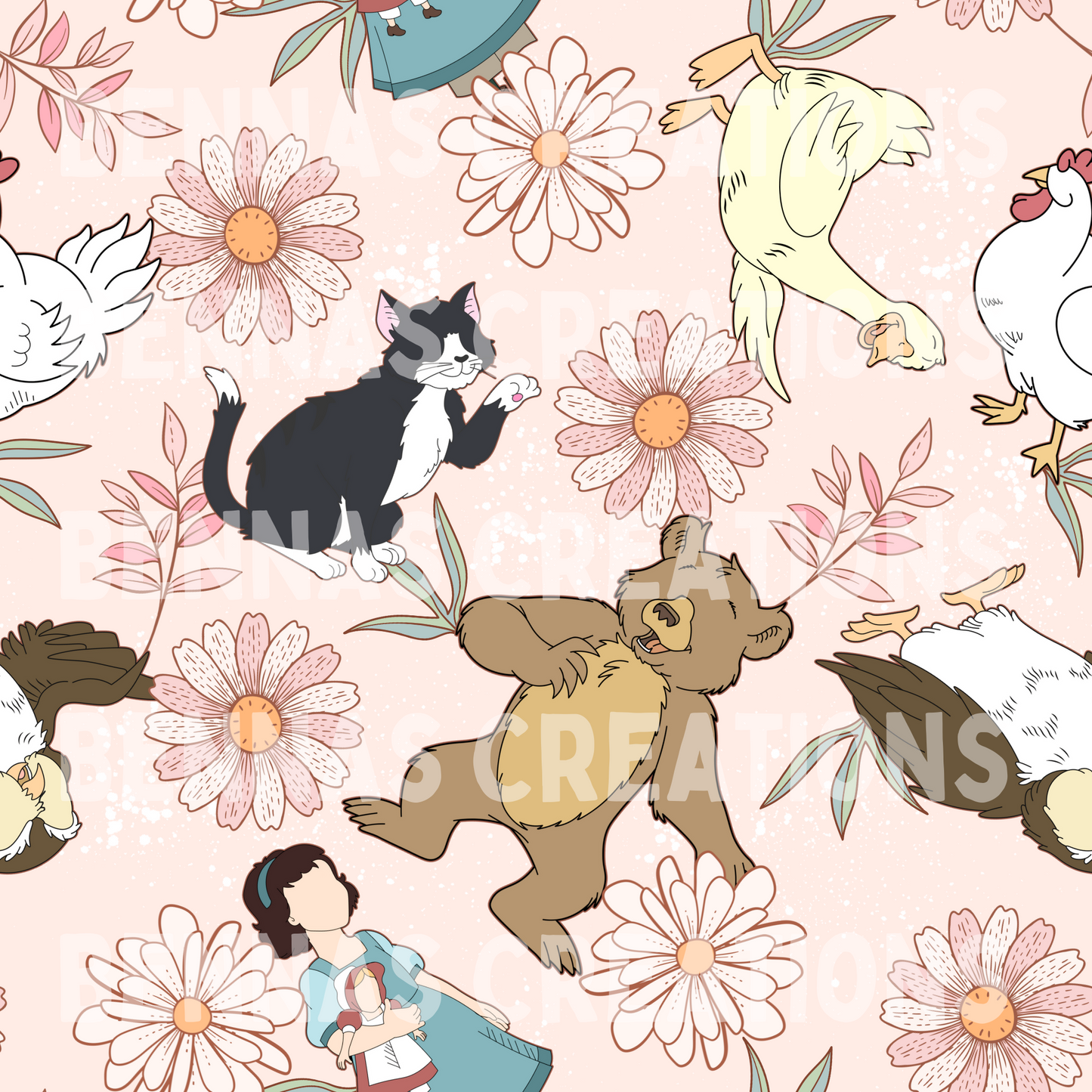 Floral Bear Friends